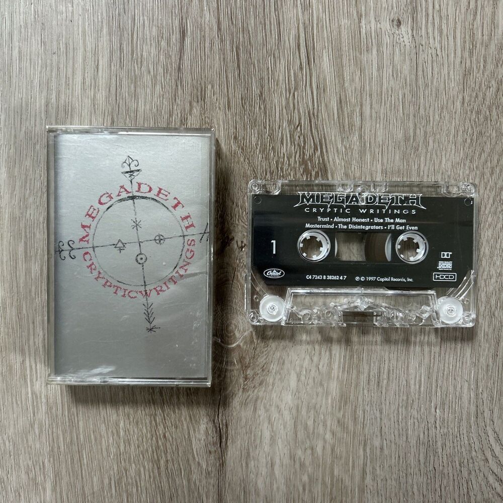 Megadeth Cryptic Writings Cassette Tape Capitol Records 1997 Thrash Heavy Metal